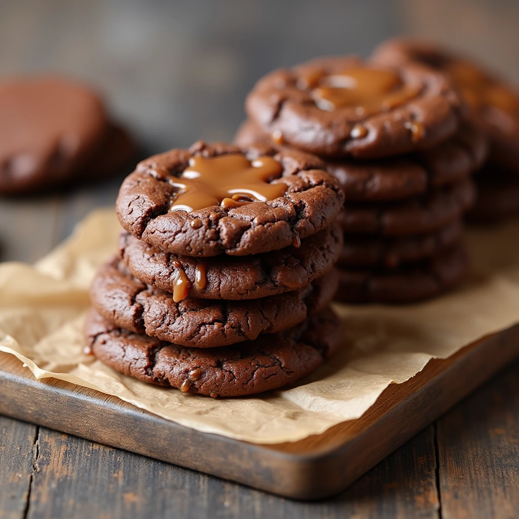 Chocolate and Caramel Cookies