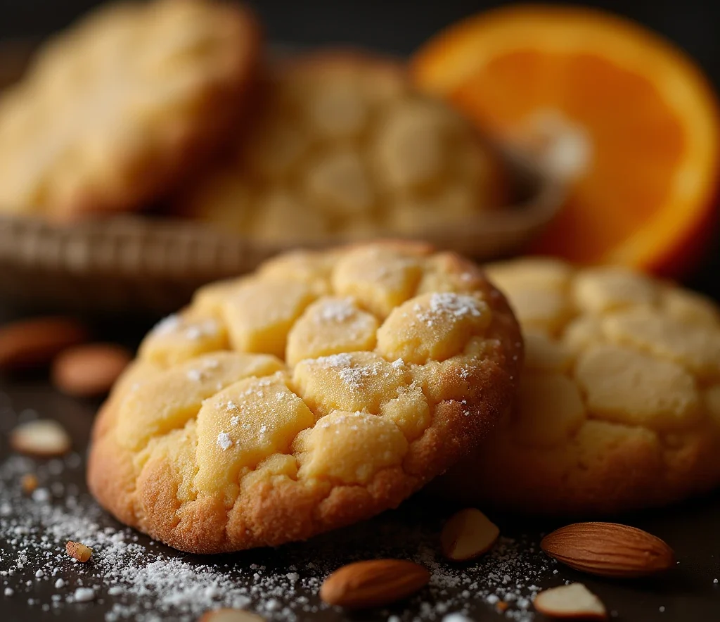 Candied Orange and Almond Cookies