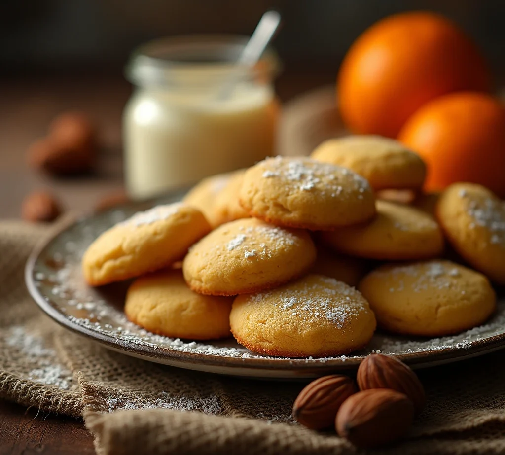 Candied Orange and Almond Cookies