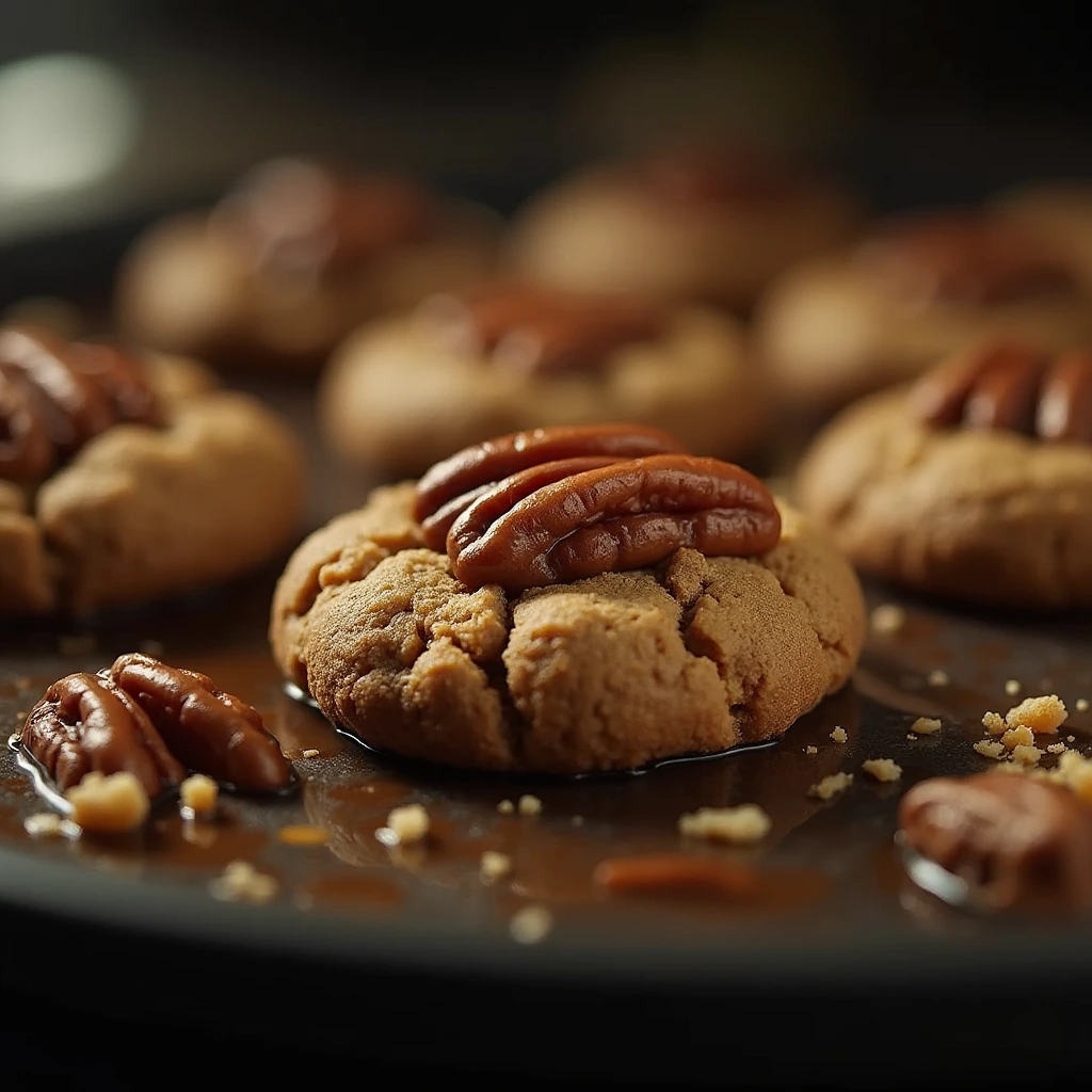 Pecan and  Maple syrup Cookies