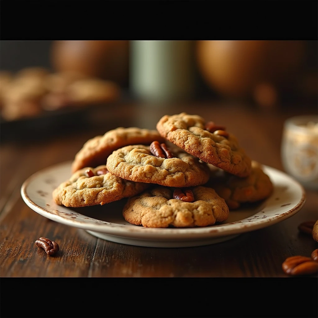 Pecan and  Maple syrup Cookies