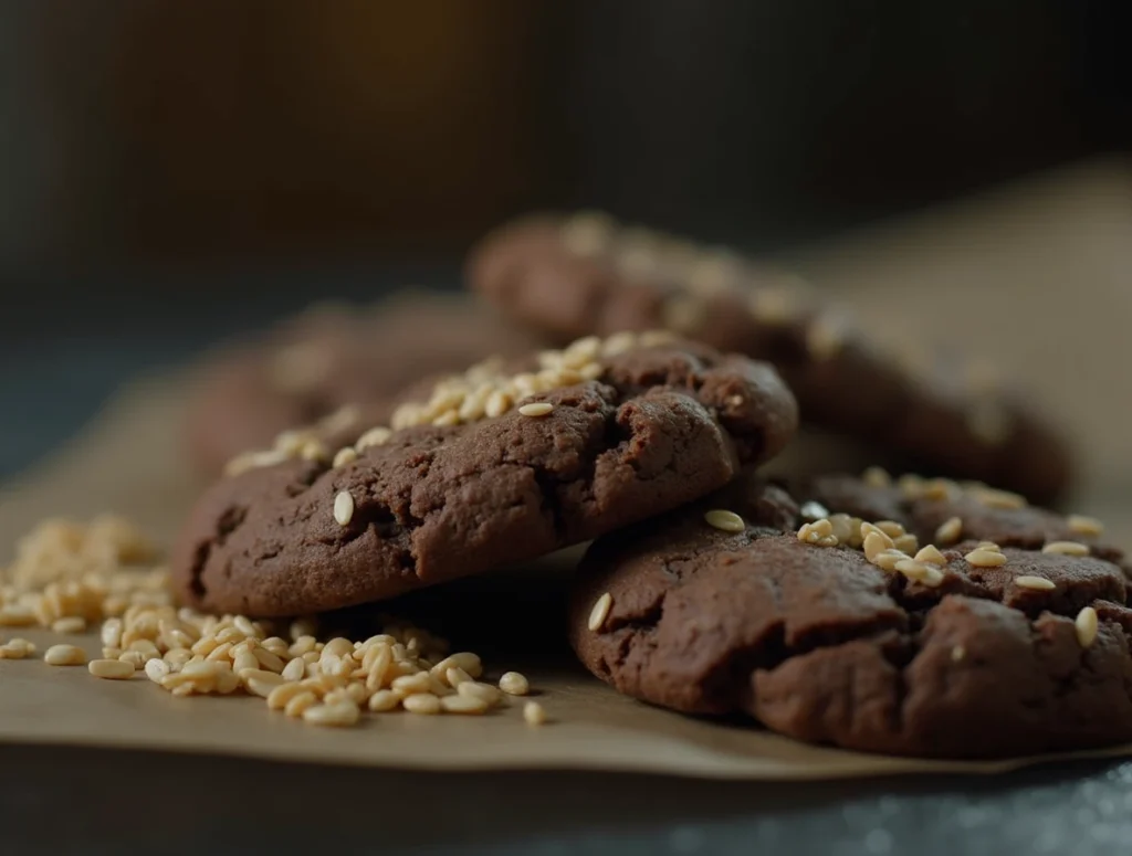 Sesame Seed and Dark Chocolate Cookies