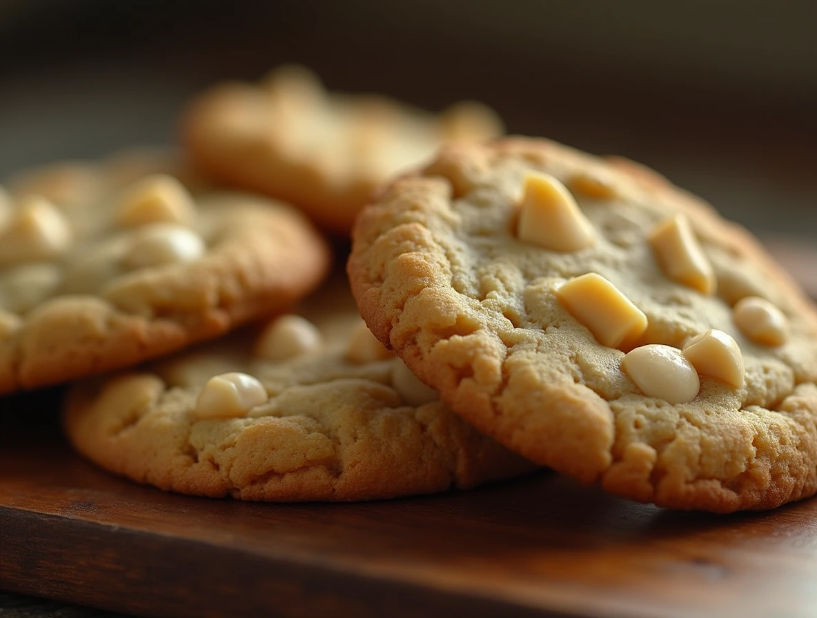 Macadamia Nut and White Chocolate Cookies