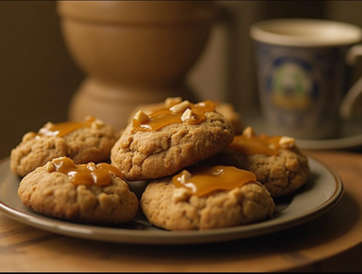 Walnut and Caramel Cookies