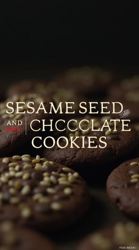 Sesame Seed and Dark Chocolate Cookies