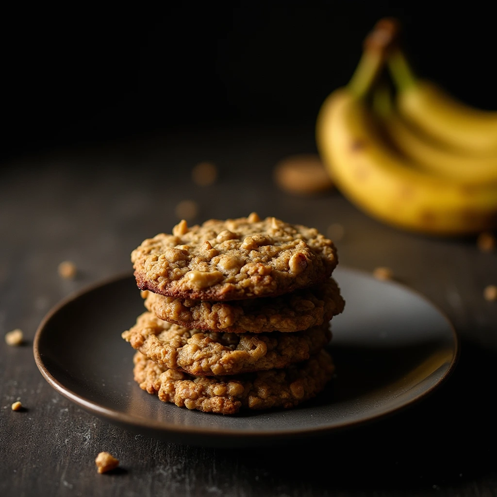 Sugar-Free Banana Oatmeal Cookies