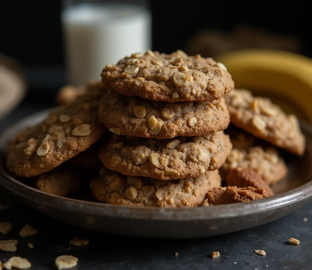 Sugar-Free Banana Oatmeal Cookies