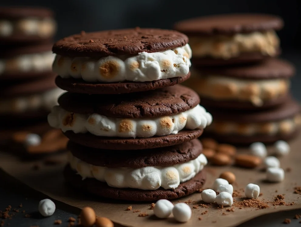 Chocolate and Marshmallow Cookies 