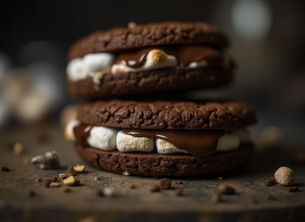 Chocolate and Marshmallow Cookies (S'mores)