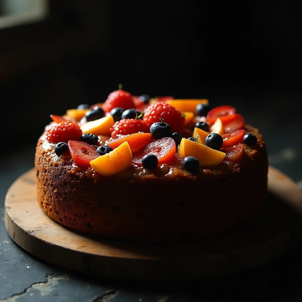 Vegan Seasonal Fruit Cake