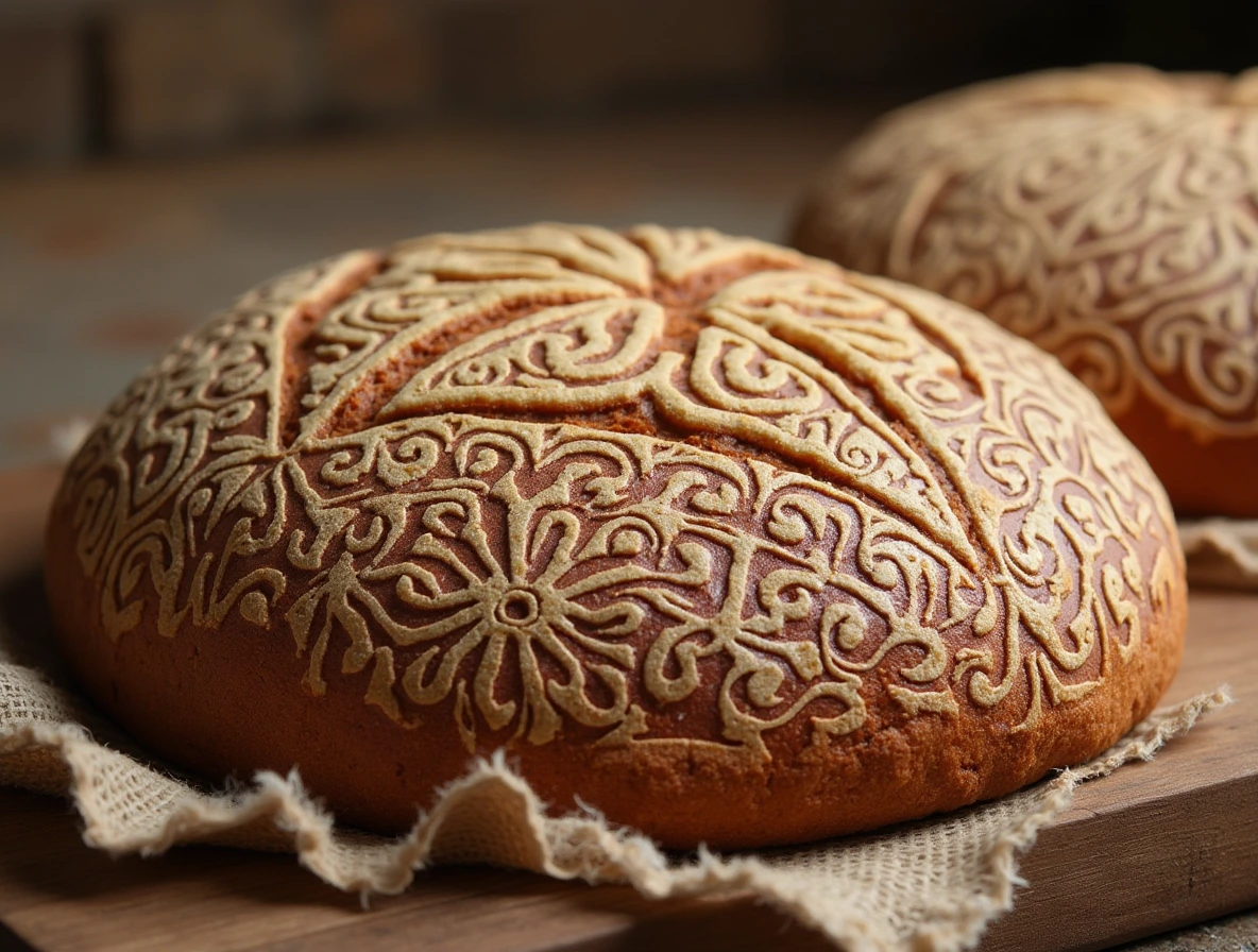 Decorated artisan bread