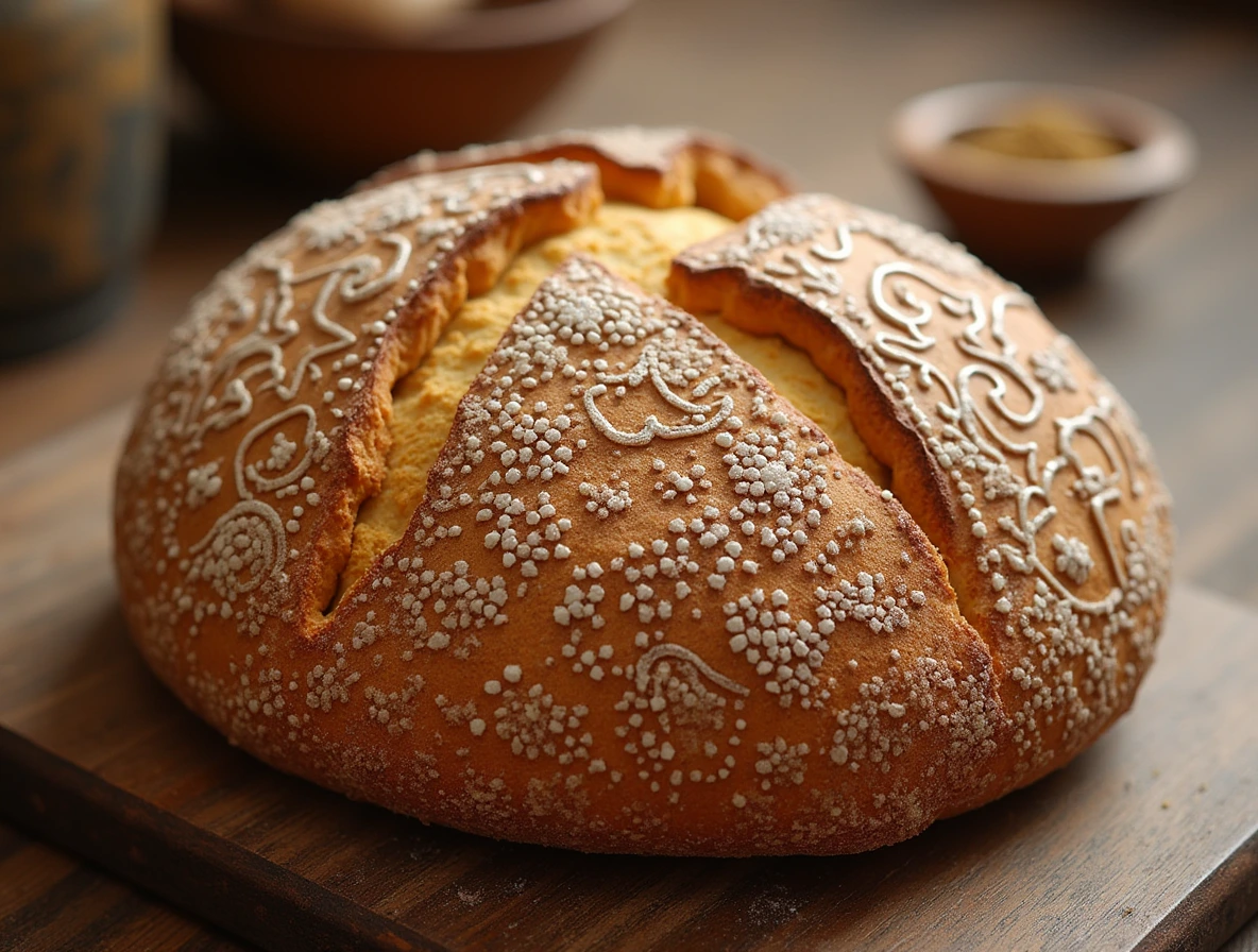 Decorated artisan bread