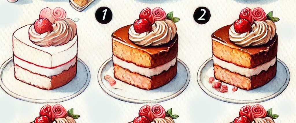 Sketch for Cake Creation in 2 steps