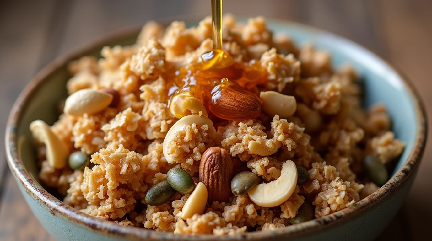 Homemade Granola with Nuts and Honey, Good Morning Recipes