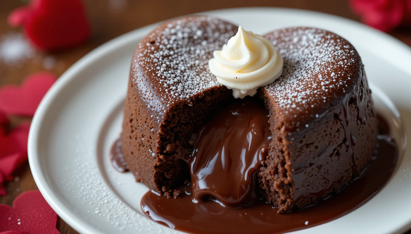 Valentine's Day Dinner, Molten Chocolate Lava Cake