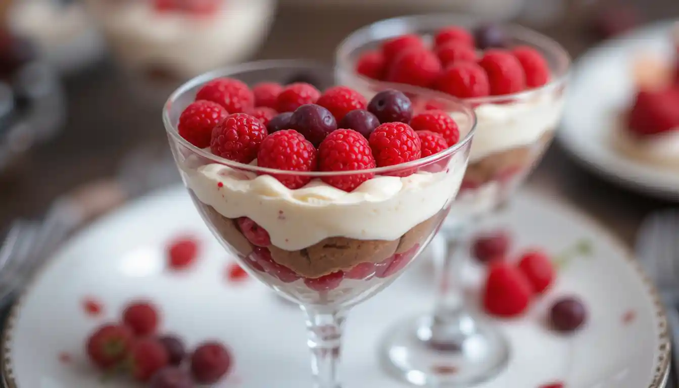 Valentine's Day Dinner, Red Berry Tiramisu in a Glass