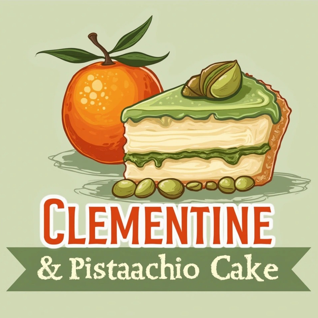 logo with Clementine and Pistachio Cake